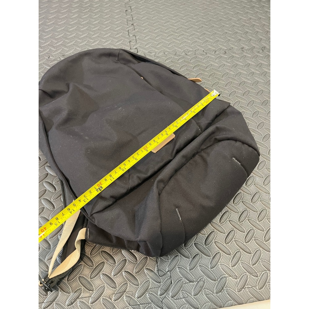 Bellroy Classic Backpack Unisex OS Black Canvas Leather Trim Laptop Pocket - Picture 12 of 12